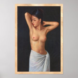 Zhangbo Nude Virgin with Sun woman act Poster