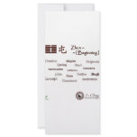 Zhun White Rack Card Design