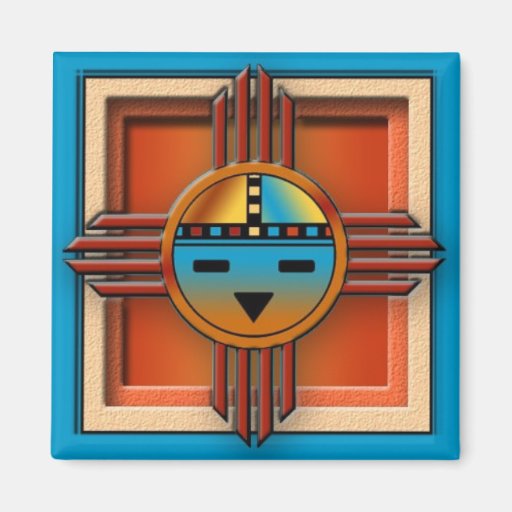 Zia Sun Face Fridge Magnet