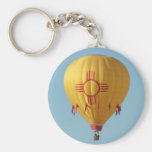 Zia Sun Symbol Hot Air Balloon Keychain