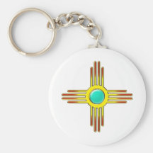 Zia sun - Zia Pueblo - strength symbol Key Chain