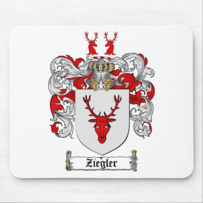 Ziegler Coat of Arms / Ziegler Family Crest Mouse Mat by Coat_of_Arms_Steins