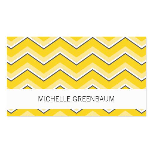 Zig Zag Calling Card Business Card (front side)