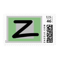 ZIG ZAG LETTER Z Postage Stamp by Initialreaction ZIG ZAG LETTER Z Postage Stamp