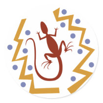 Zig Zag Lizard stickers