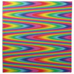 Zig Zag Psychedelic Rainbow Pattern Napkin