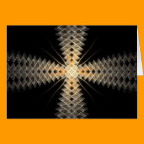 Zig Zag Rays of Light Fractal Art cards