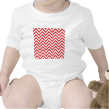 Zig Zag Striped Red White Pattern Qpc Template Baby Bodysuit