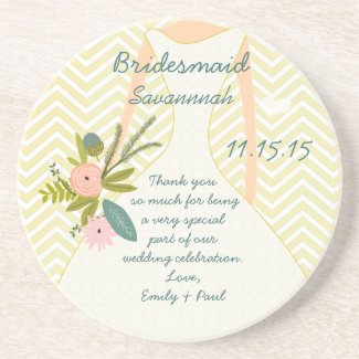 Zig Zag Wedding Gown Bridesmaid Keepsake Gift