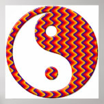 Zig Zag Yin Yang Poster Print