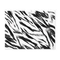 Zig-Zag Zebra Print Postcard
