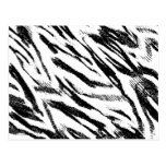 Zig-Zag Zebra Print Postcard