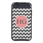 ZigZag Chevron Chic Monogrammed Pink Grey Pattern skinit case