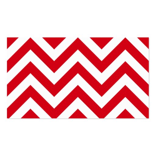Zigzag Chevron Pattern in red color Business Card (back side)