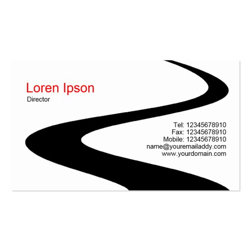 ZigZag Path - White Business Card Templates (back side)