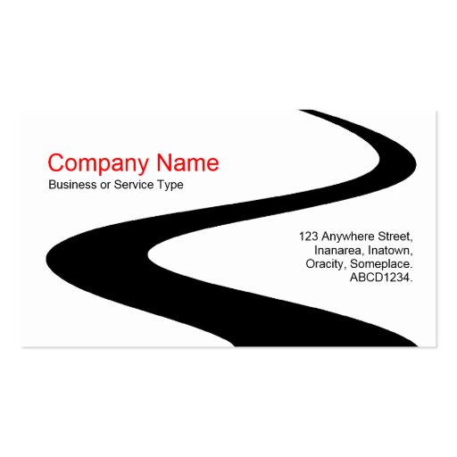 ZigZag Path - White Business Card Templates