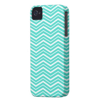 Zigzag Pattern Turquoise Modern iPhone 4s Case casemate cases