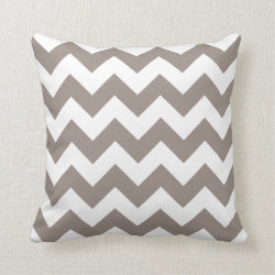 Zigzag Pillow with Khaki Chevron