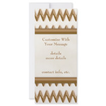 Zigzags - Milk Chocolate and White Chocolate Rack Card Template