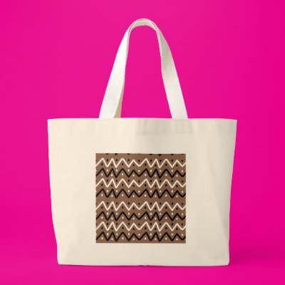 Zigzags on Brown Bag Zazzle_bag