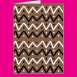 Zigzags on Brown Card