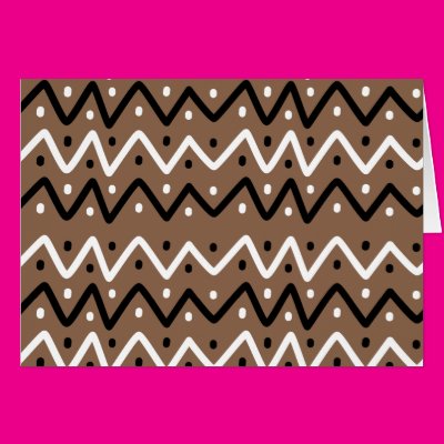 Zigzags on Brown Greeting Card Zazzle_card Zigzags on Brown Greeting Card Zazzle_card