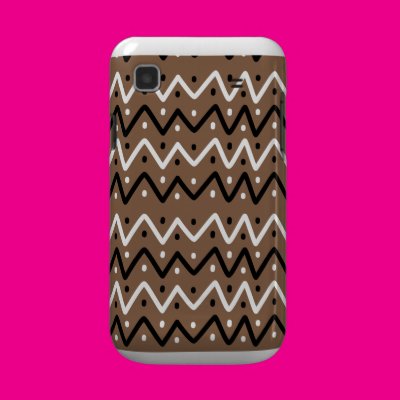 Zigzags on Brown Samsung Galaxy S Cover Casemate_case