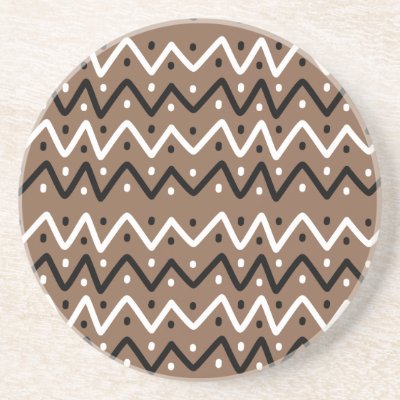 Zigzags on Brown Coasters Zazzle_coaster Zigzags on Brown Coasters Zazzle_coaster