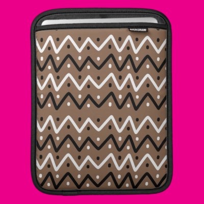 Zigzags on Brown Sleeve For Ipads Rickshaw_sleeve Zigzags on Brown Sleeve For Ipads Rickshaw_sleeve