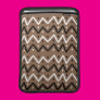 Zigzags on Brown Macbook Air Sleeve