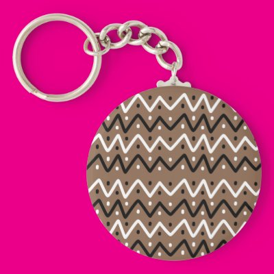 Zigzags on Brown Keychain Zazzle_keychain Zigzags on Brown Keychain Zazzle_keychain