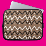 Zigzags on Brown Computer Sleeves