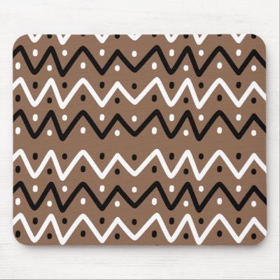 Zigzags on Brown Mouse Pads Zazzle_mousepad
