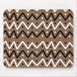 Zigzags on Brown Mouse Pads