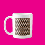 Zigzags on Brown Mug