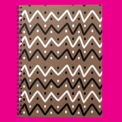 Zigzags on Brown Spiral Notebooks Fuji_notebook Zigzags on Brown Spiral Notebooks Fuji_notebook