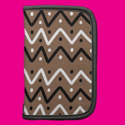 Zigzags on Brown Folio Planner Rickshaw_folio