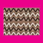 Zigzags on Brown Post Card