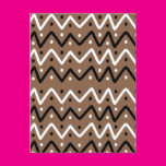 Zigzags on Brown Post Card