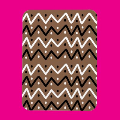 Zigzags on Brown Rectangle Magnets Fuji_fleximagnet