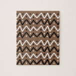 Zigzags on Brown Jigsaw Puzzle