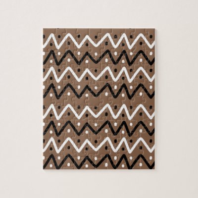 Zigzags on Brown Jigsaw Puzzle Fuji_puzzle