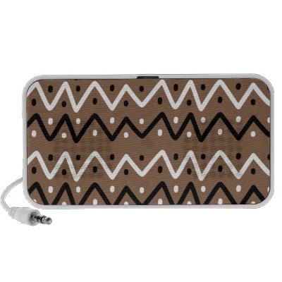 Zigzags on Brown Mp3 Speaker Zazzle_doodle Zigzags on Brown Mp3 Speaker Zazzle_doodle