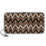 Zigzags on Brown Mp3 Speaker