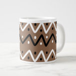 Zigzags on Brown Jumbo Mug