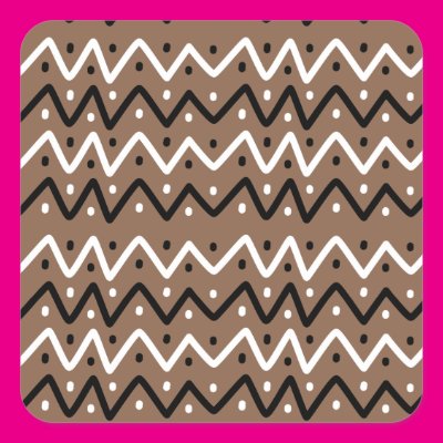 Zigzags on Brown Sticker Zazzle_sticker