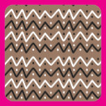 Zigzags on Brown Sticker