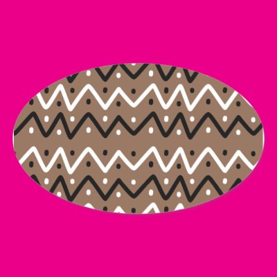 Zigzags on Brown Oval Stickers Zazzle_sticker Zigzags on Brown Oval Stickers Zazzle_sticker