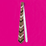 Zigzags on Brown Neckwear