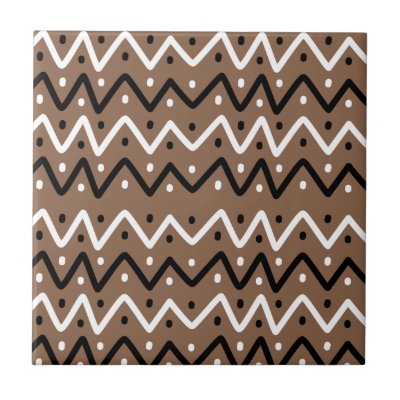 Zigzags on Brown Tiles Zazzle_tile Zigzags on Brown Tiles Zazzle_tile
